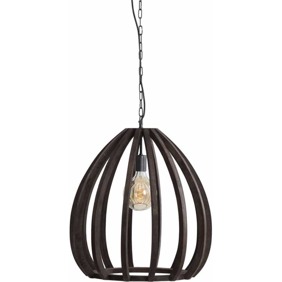 Light and Living Barsia Pendant Light - Dark Brown - Large