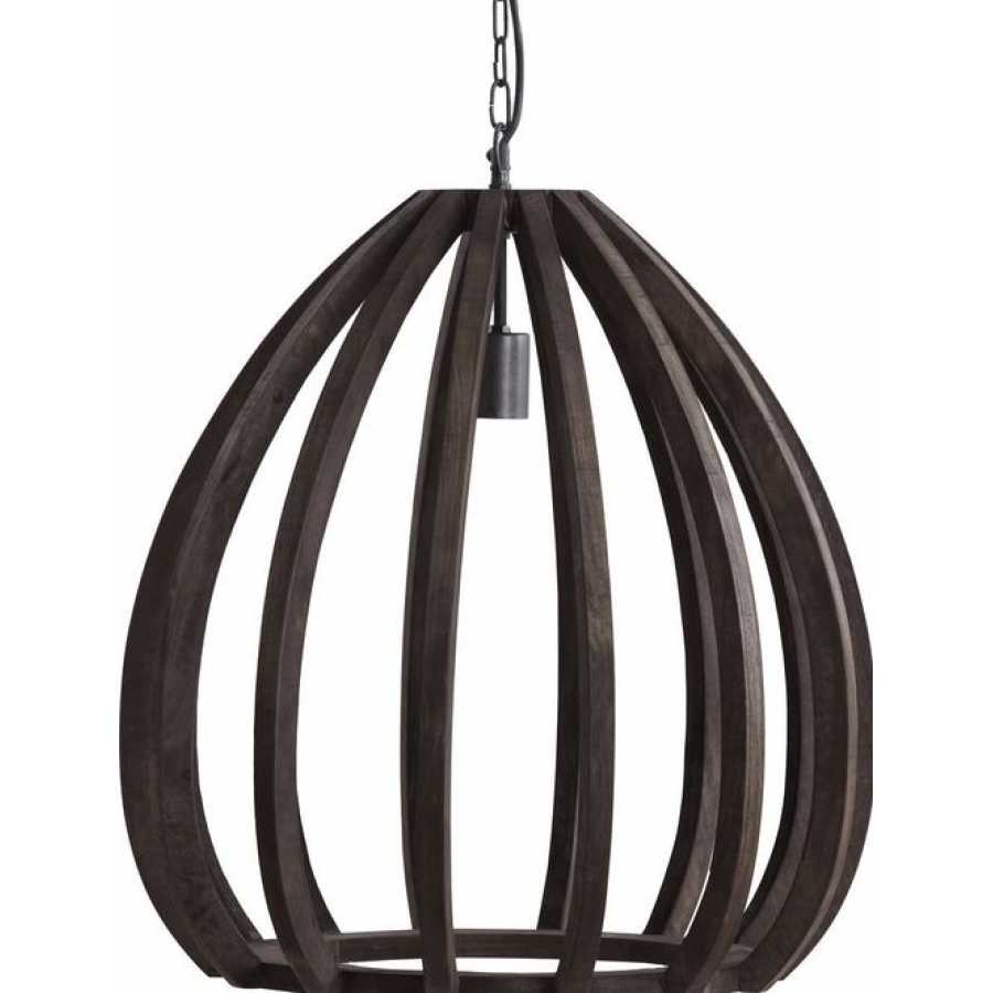 Light and Living Barsia Pendant Light - Dark Brown - Large