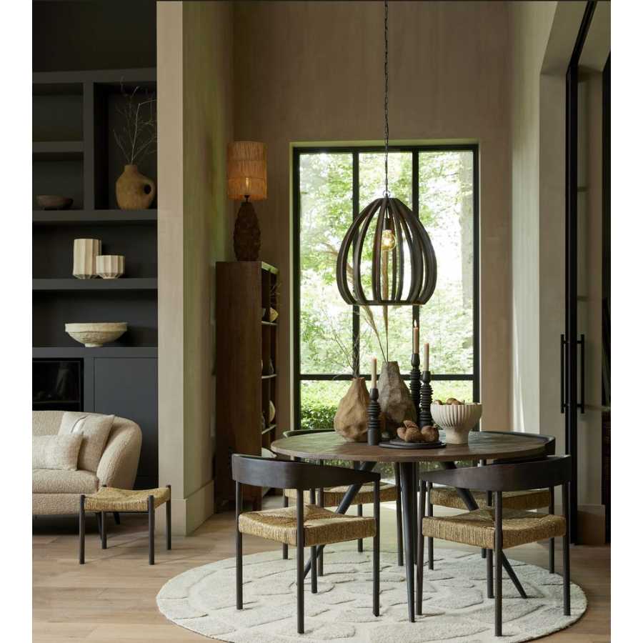 Light and Living Barsia Pendant Light - Dark Brown - Large