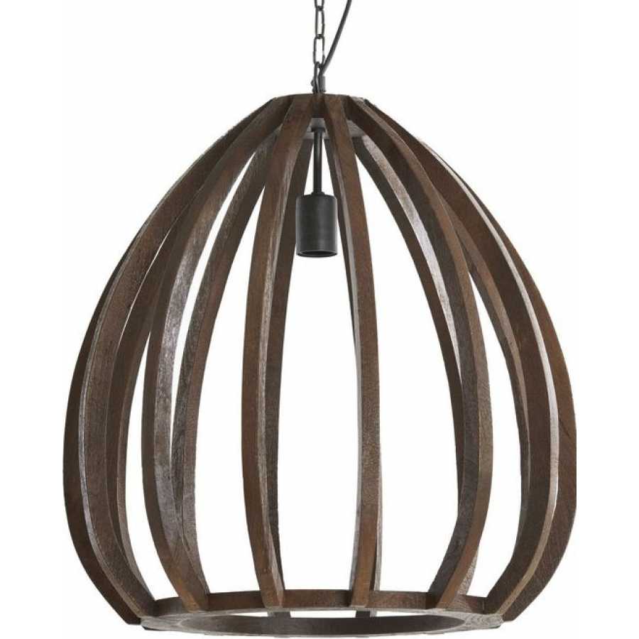 Light and Living Barsia Pendant Light - Matt Orange Brown - Large