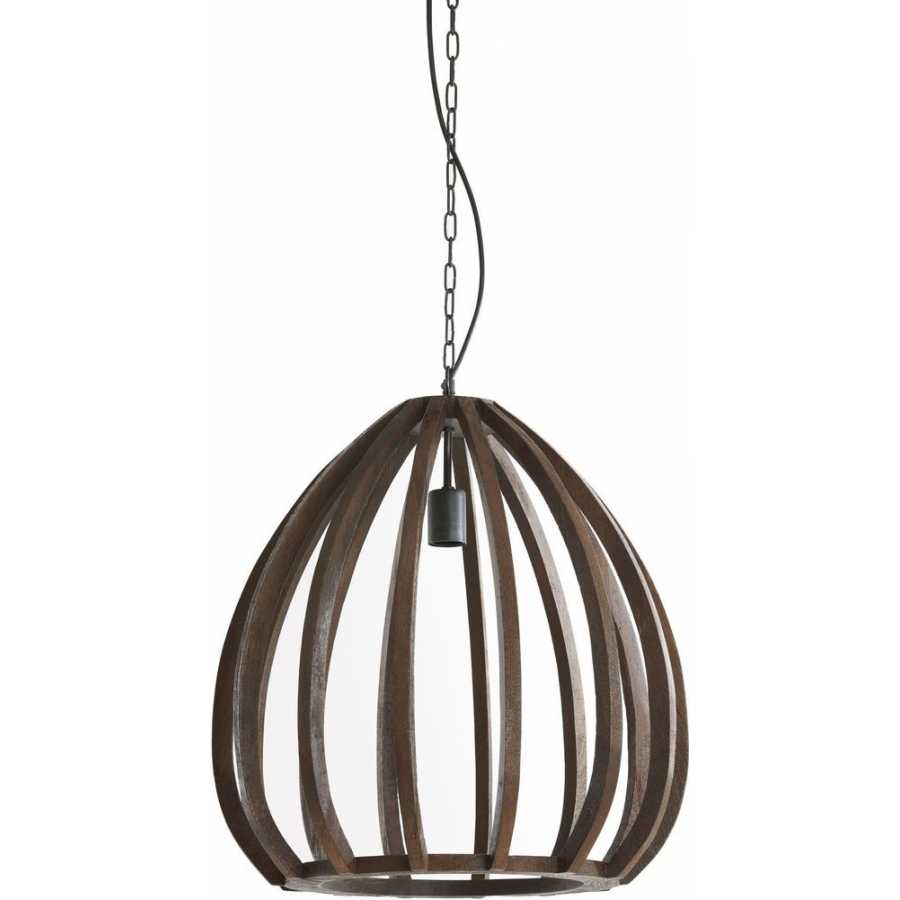 Light and Living Barsia Pendant Light - Matt Orange Brown - Large