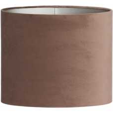 Light and Living Velours Oval Lamp Shade - Chocolate Brown