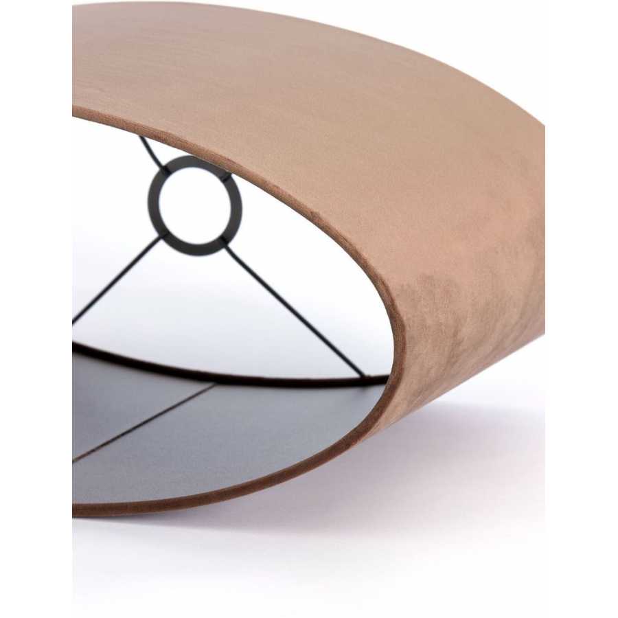 Light and Living Velours Oval Lamp Shade - Chocolate Brown - Height: 25cm x Width: 15cm x Depth: 30cm