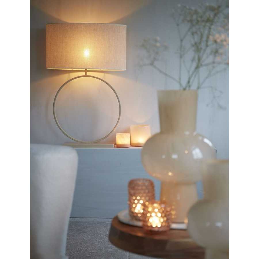 Light and Living Breska Oval Lamp Shade - Height: 32cm x Width: 24cm x Depth: 58cm