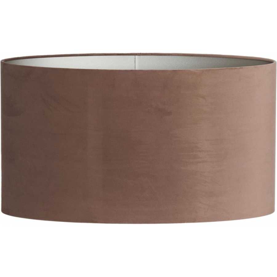 Light and Living Velours Oval Lamp Shade - Chocolate Brown - Height: 32cm x Width: 24cm x Depth: 58cm