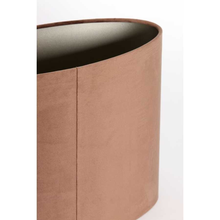 Light and Living Velours Oval Lamp Shade - Chocolate Brown - Height: 32cm x Width: 24cm x Depth: 58cm