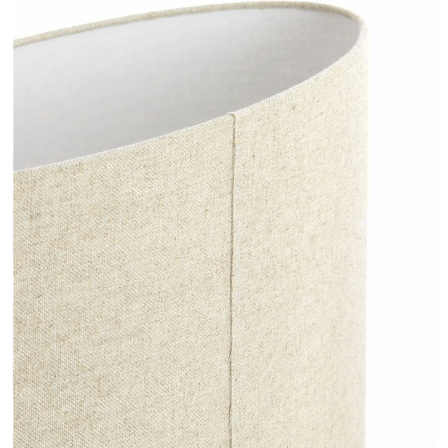 Light and Living Livigno Oval Lamp Shade - Natural - Height: 32cm x Width: 24cm x Depth: 58cm