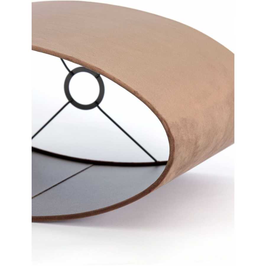 Light and Living Velours Oval Lamp Shade - Chocolate Brown - Height: 38cm x Width: 27cm x Depth: 70cm