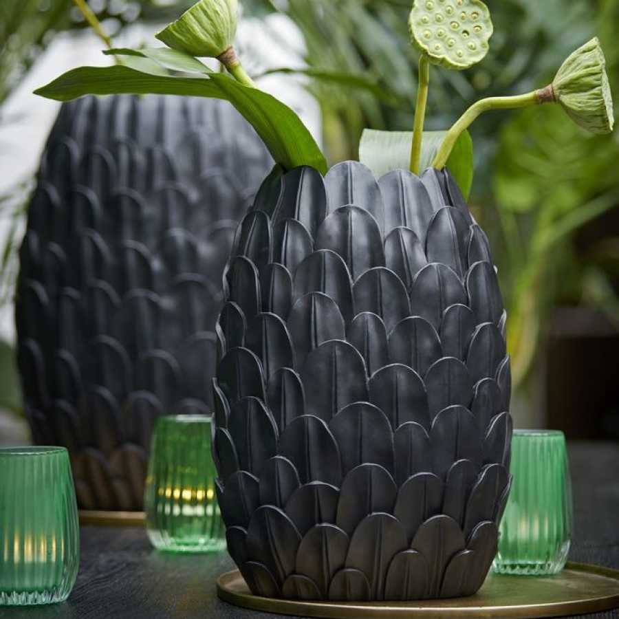 Light and Living Feder Vase - Black