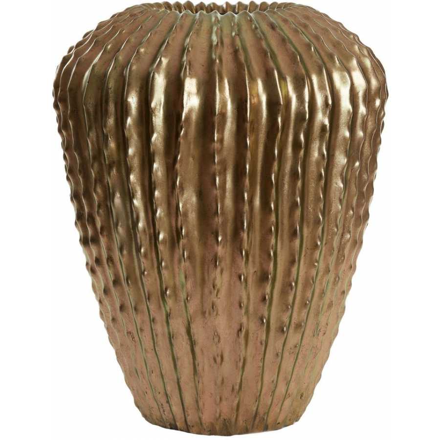Light and Living Cacti Long Vase - Antique Bronze - Medium