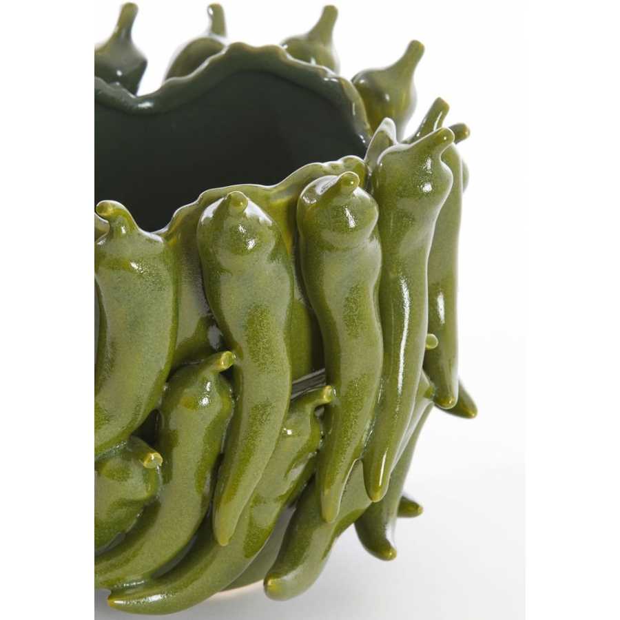 Light and Living Pepper Vase - Dark Green