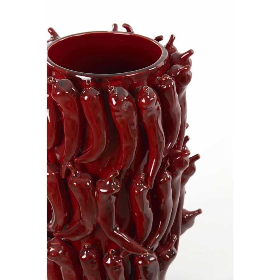 Light and Living Pepper Tall Vase - Red