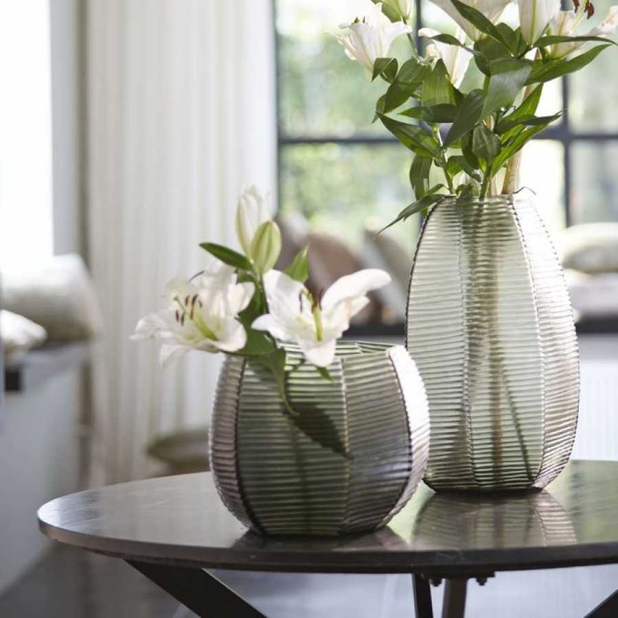 Light and Living Maeva Vase - Smoked Grey - Large