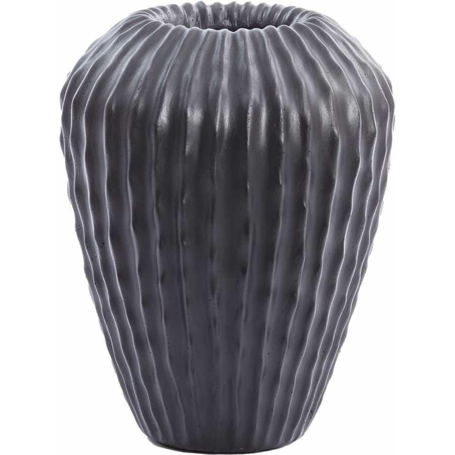 Light and Living Cacti Long Vase - Matt Black - Small