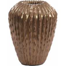 Light and Living Cacti Long Vase - Antique Bronze