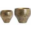 Light and Living Lioux Plant Pots - Set of 2 - Antique Bronze