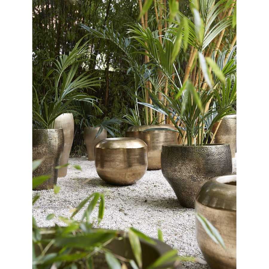 Light and Living Lioux Tall Plant Pots - Set of 2 - Antique Bronze