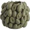 Light and Living Avocado Sliced Vase - Olive Green