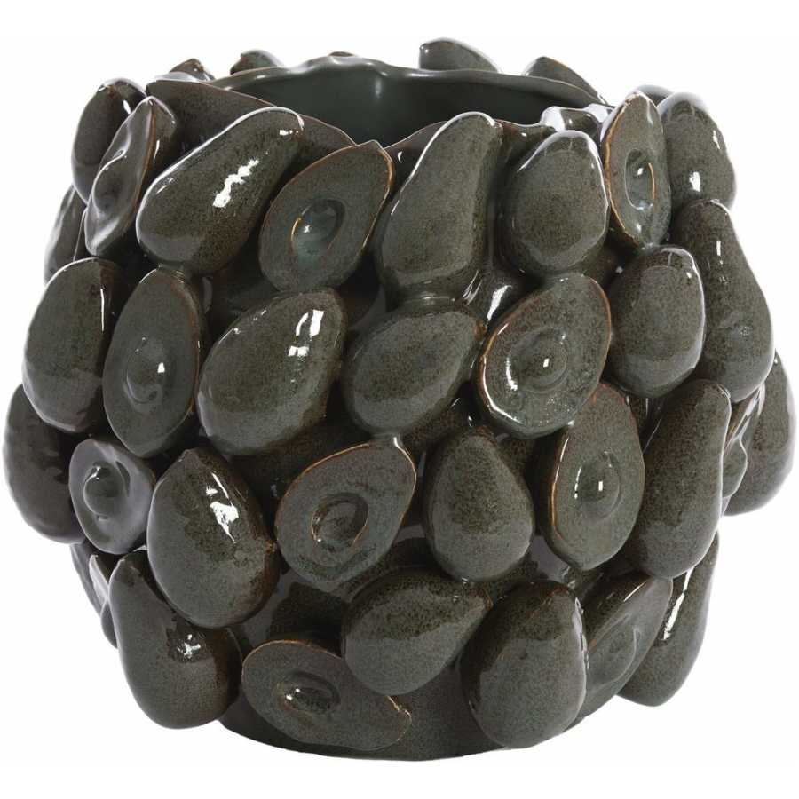 Light and Living Avocado Sliced Vase - Brown & Green