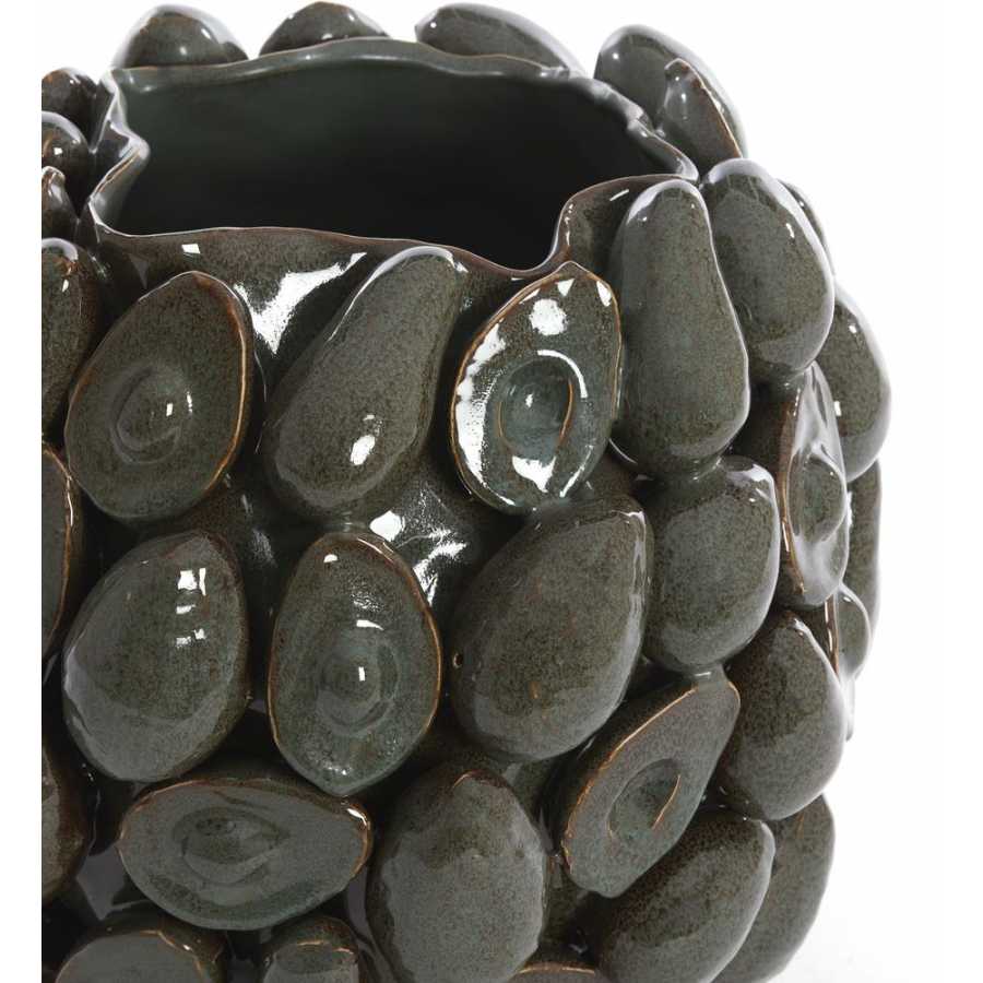 Light and Living Avocado Sliced Vase - Brown & Green