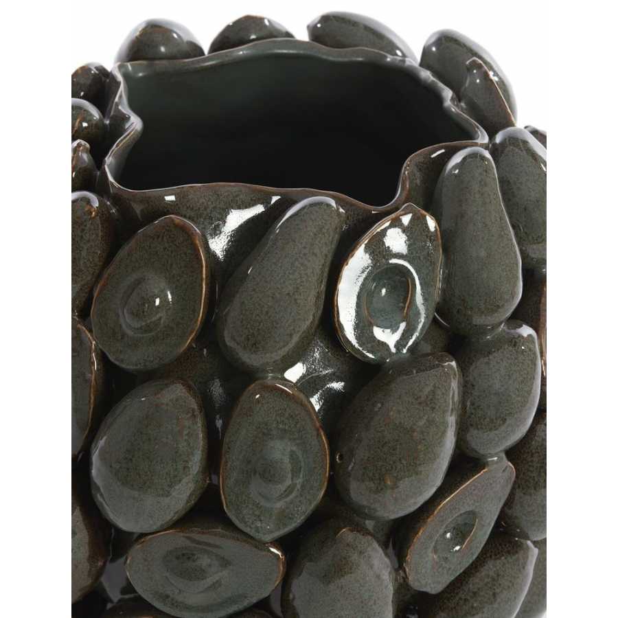 Light and Living Avocado Sliced Vase - Brown & Green