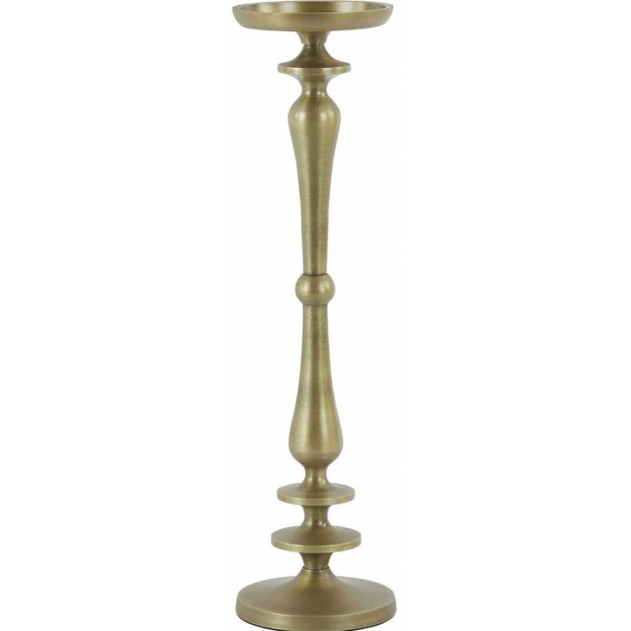 Light and Living Yahvi Pillar Candlestick - Antique Bronze - Small