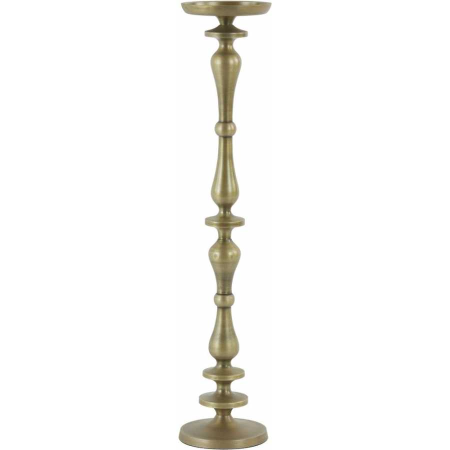 Light and Living Yahvi Pillar Candlestick - Antique Bronze - Large