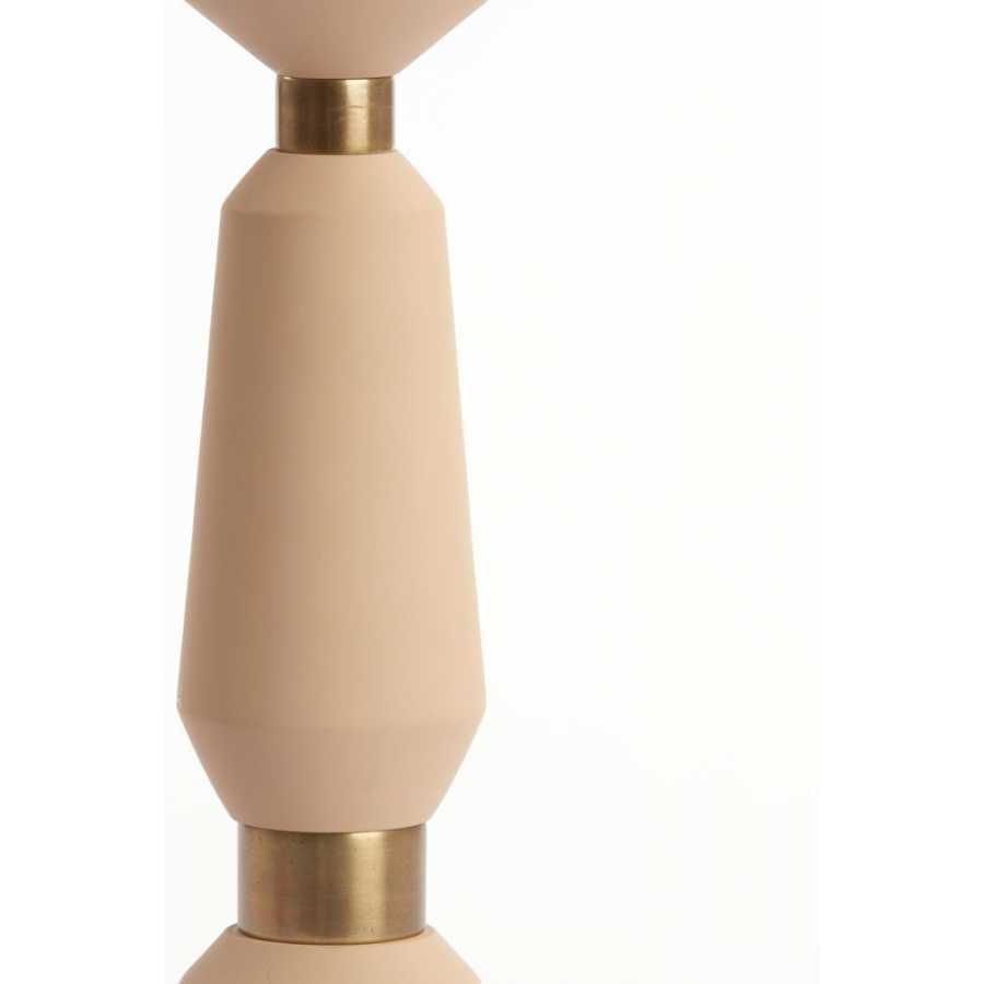 Light and Living Ilvar Candlestick - Matt Beige & Antique Bronze - Large