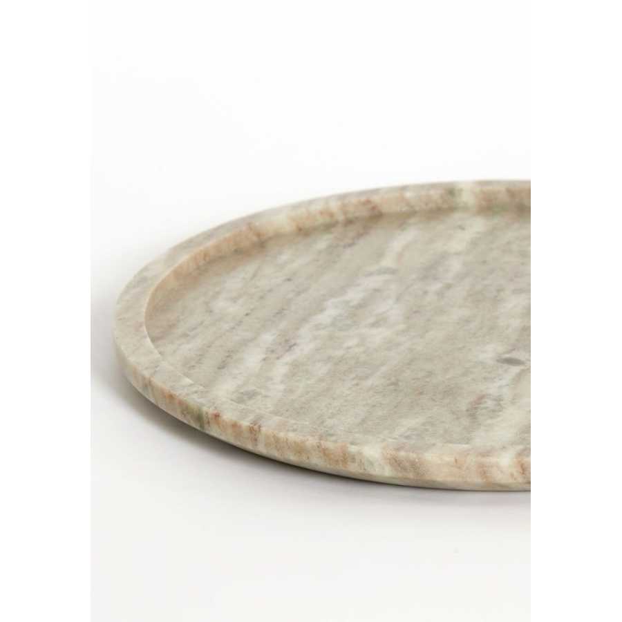 Light and Living Astia Marble Tray - Brown