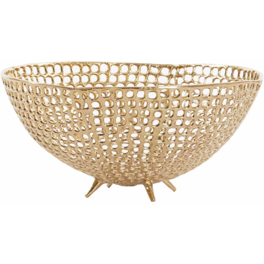 Light and Living Murcia Fruit Bowl - Antique Gold - Small