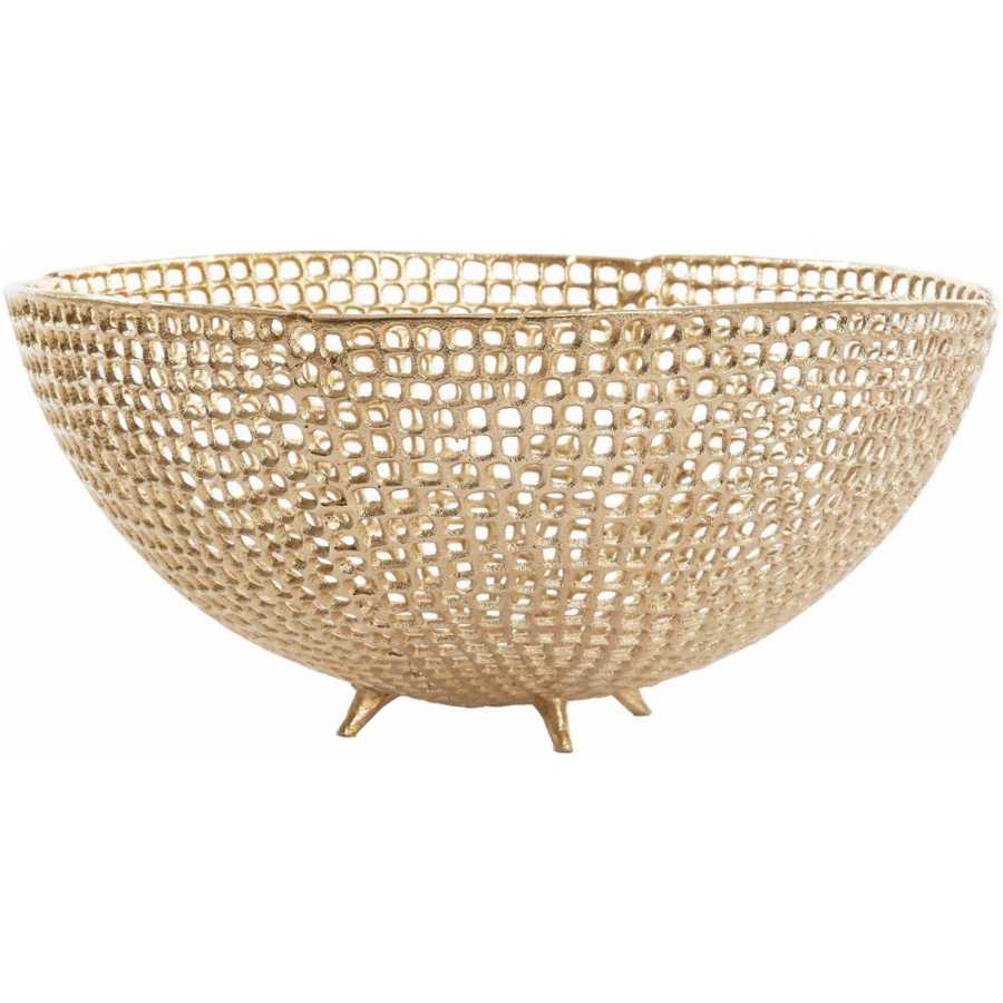 Light and Living Murcia Fruit Bowl - Antique Gold - Large