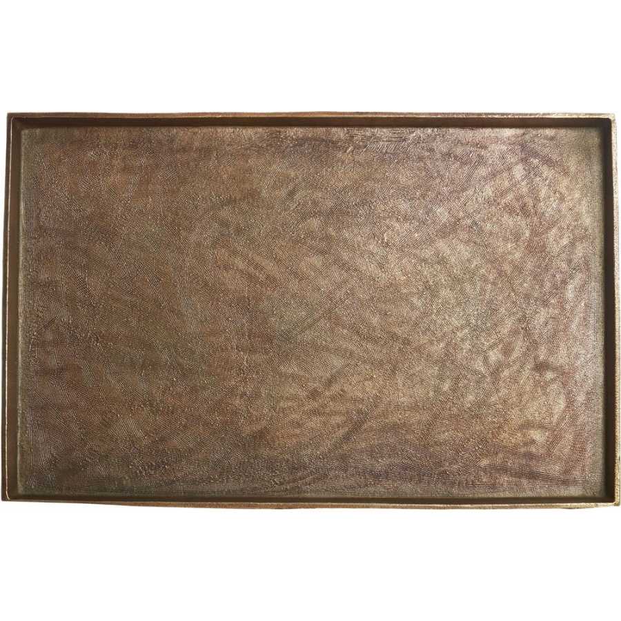 Light and Living Zev Tray - Antique Bronze - Large