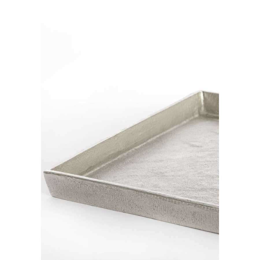 Light and Living Zev Tray - Antique Silver - Large