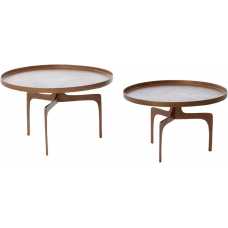 Light and Living Pano Coffee Tables - Set of 2 - Brown Bronze