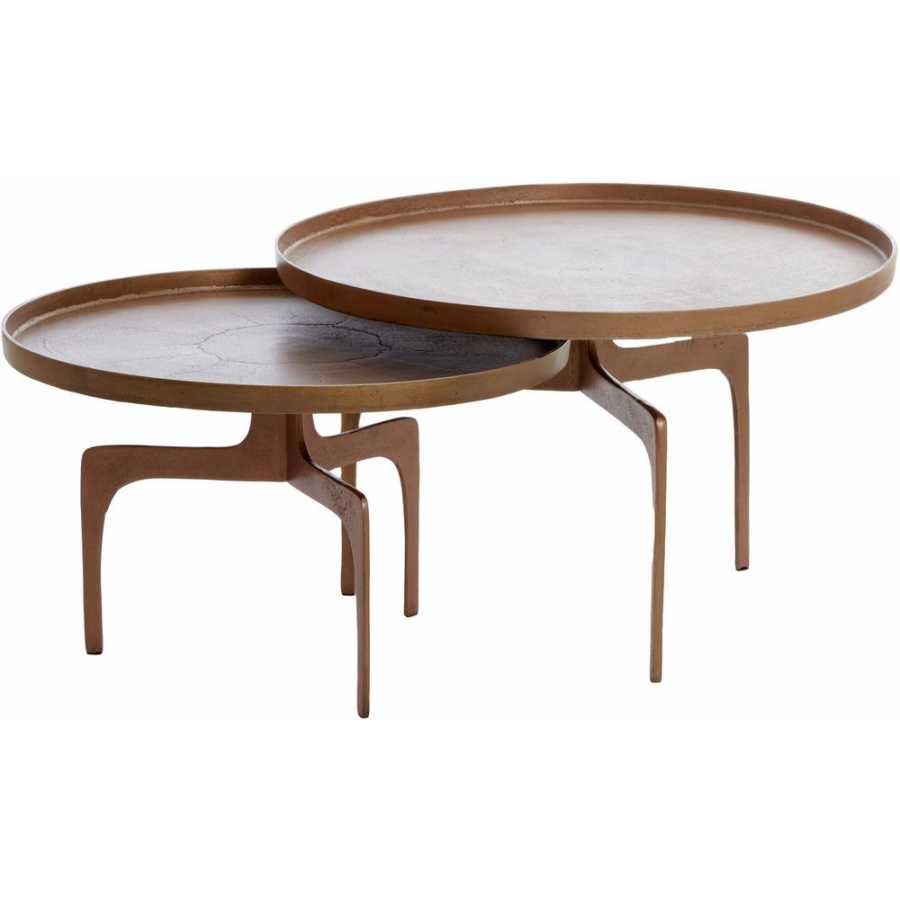 Light and Living Pano Coffee Tables - Set of 2 - Brown Bronze