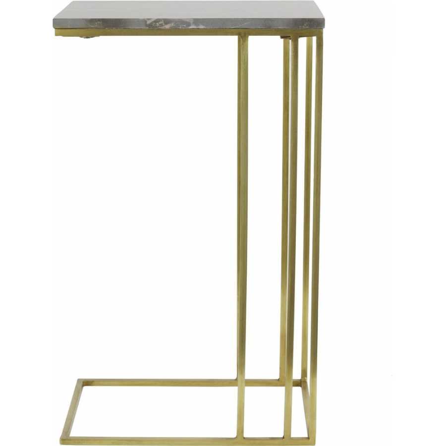 Light and Living Roshan Side Table - Brown & Antique Bronze