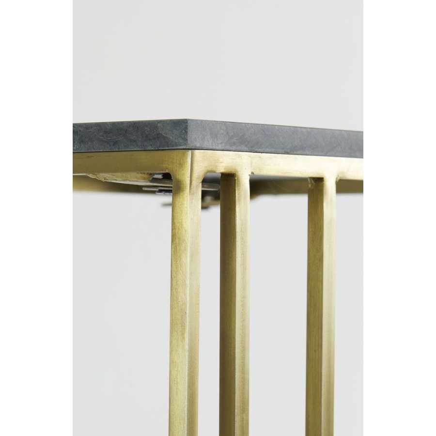 Light and Living Roshan Side Table - Green & Antique Bronze