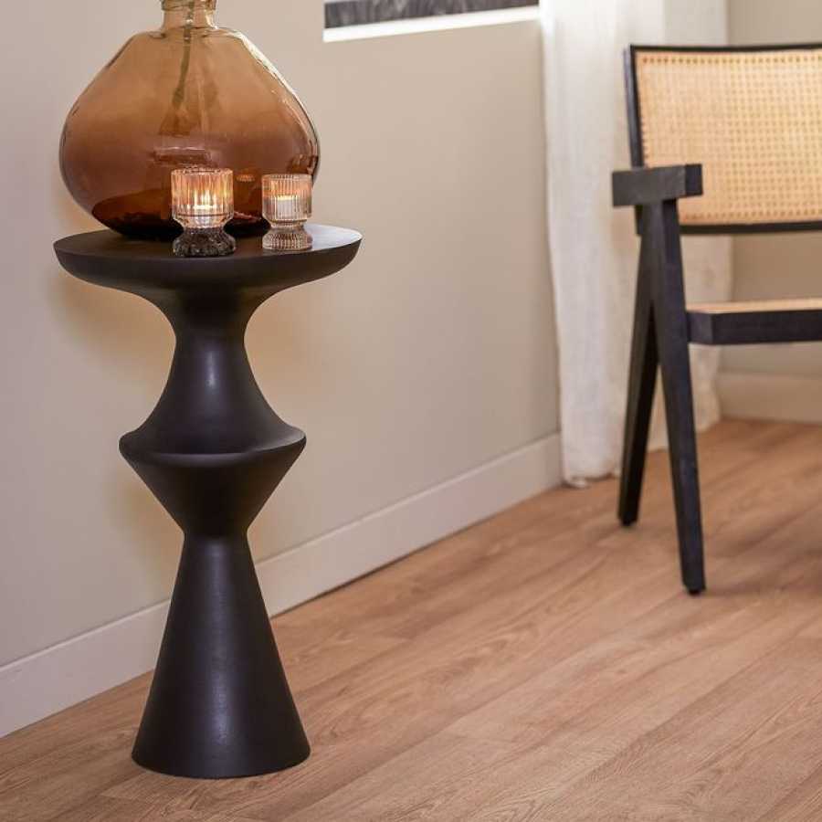 Light and Living Loboc Side Table - Matt Black - Large