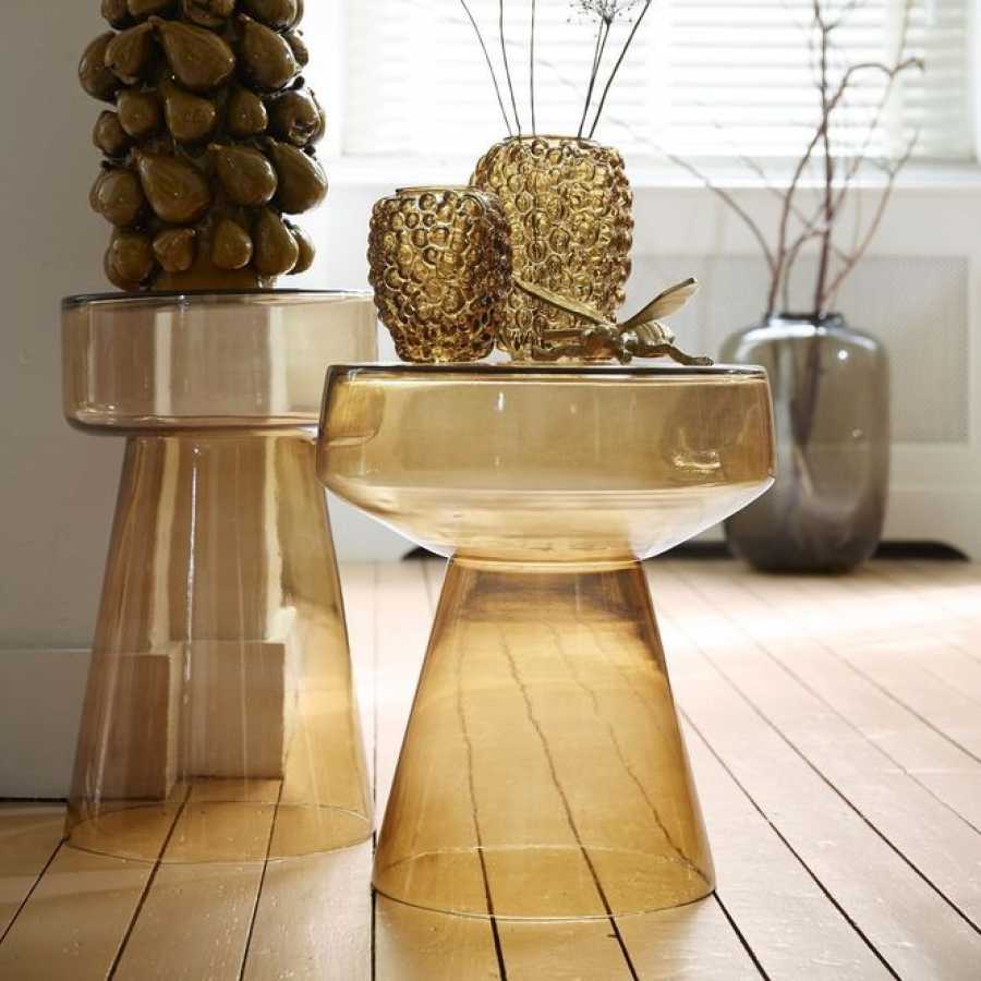 Light and Living Dakwa Side Table - Ochre Yellow - Large