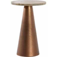 Light and Living Ynez Side Table - Brown & Copper