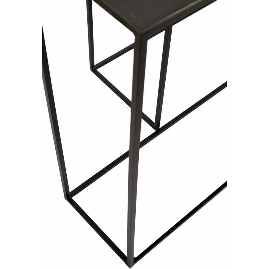 Light and Living Zayn Nest of Console Tables - Set of 2 - Black