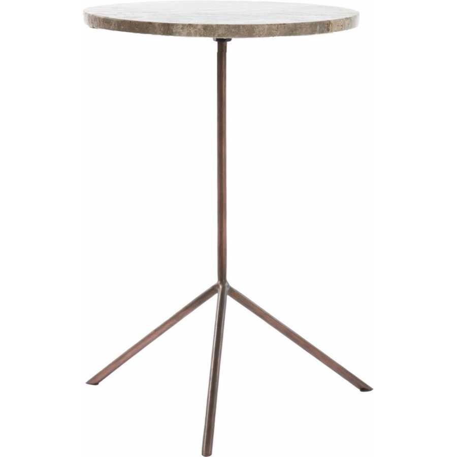 Light and Living Gimi Side Tables - Set of 2 - Brown & Antique Bronze