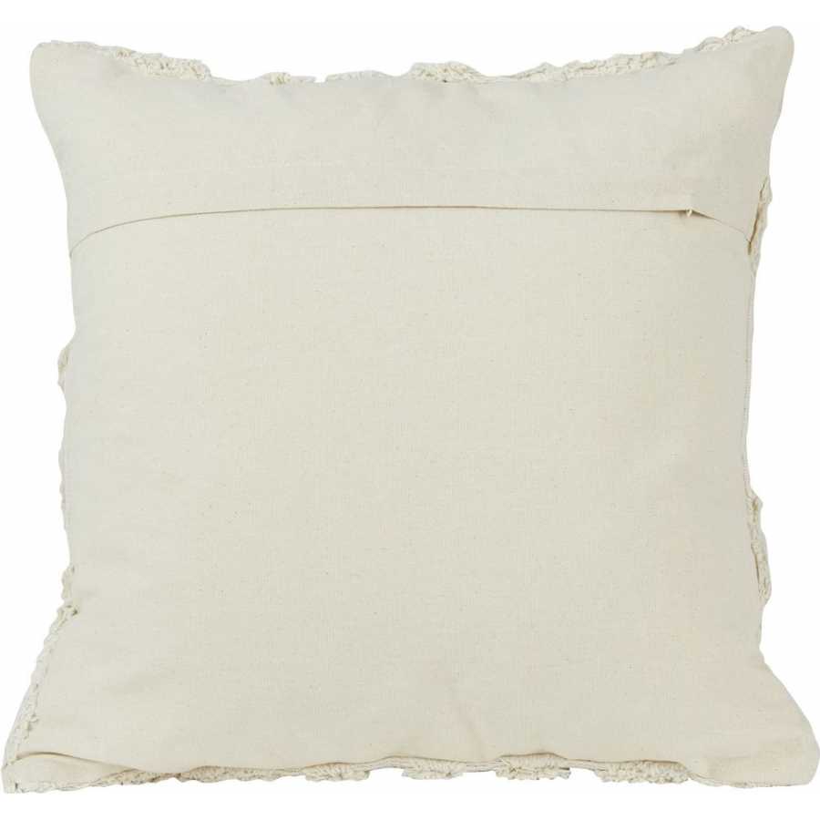 Light and Living Sarmi Square Cushion - Cream