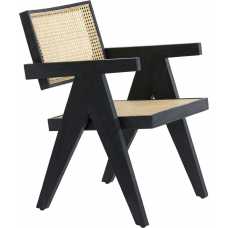 Light and Living Morazan Lounge Chair - Black & Natural