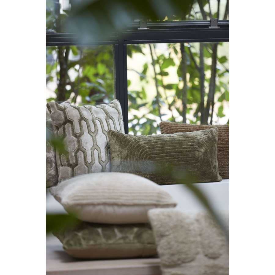 Light and Living Ruhla Rectangular Cushion - Green