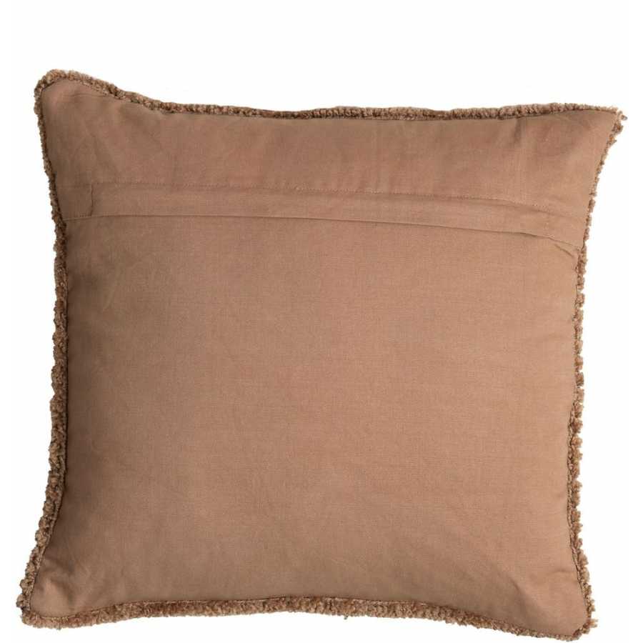 Light and Living Roby Square Cushion - Brown
