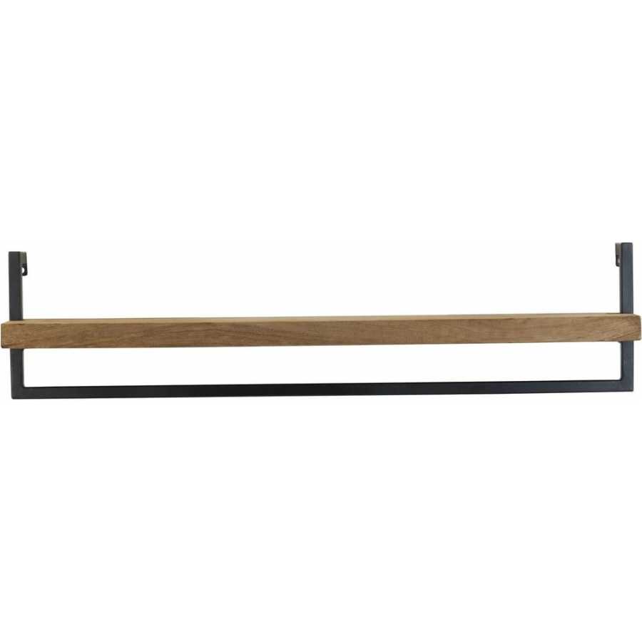 Light and Living Maddison Open Wall Shelf - Dark Brown - Small