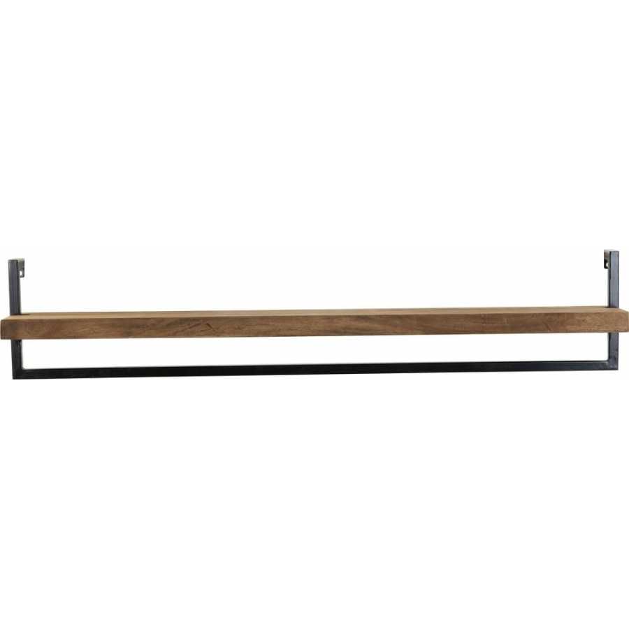 Light and Living Maddison Open Wall Shelf - Dark Brown - Large