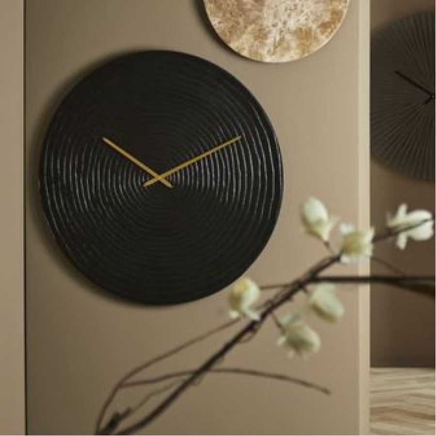 Light and Living Cervino Wall Clock - Antique Black - Small