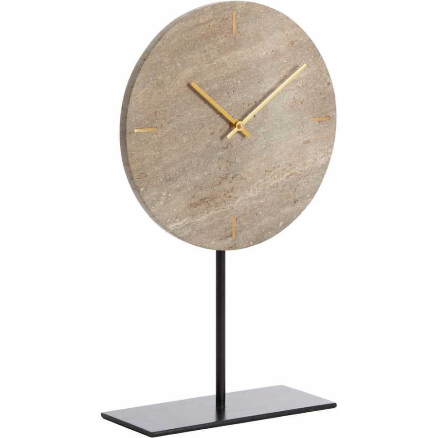 Light and Living Jenay Table Clock - Brown